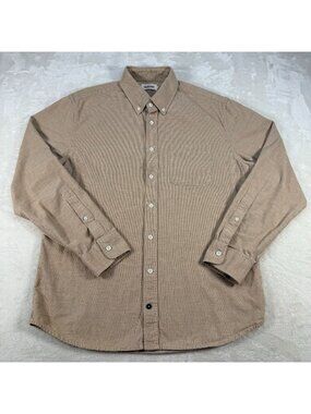 Taylor Stitch Mens 42 Tan Khaki Corduroy Long Sleeve Button Down Organic Cotton